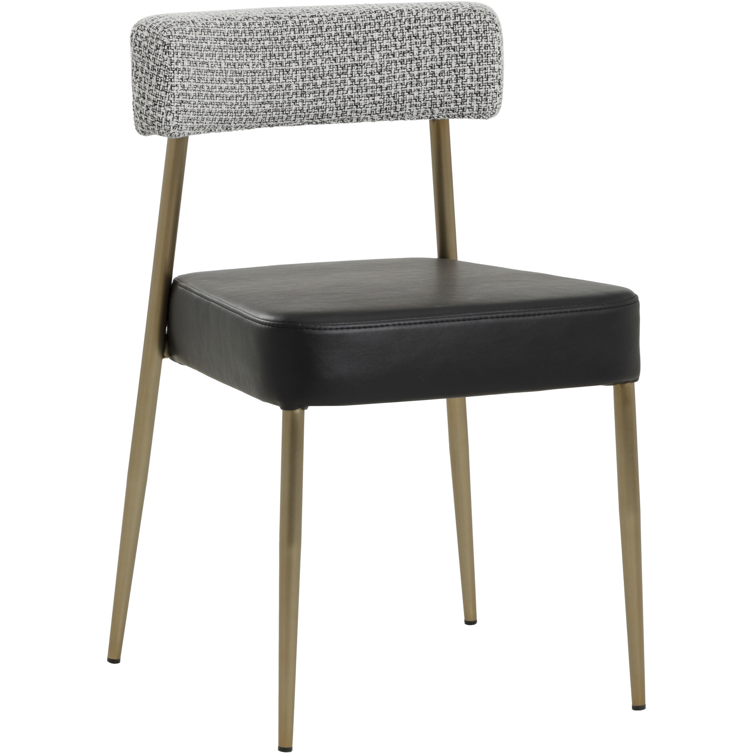Ashwin Bravo Black / Helios Check Black Stackable Dining Chair